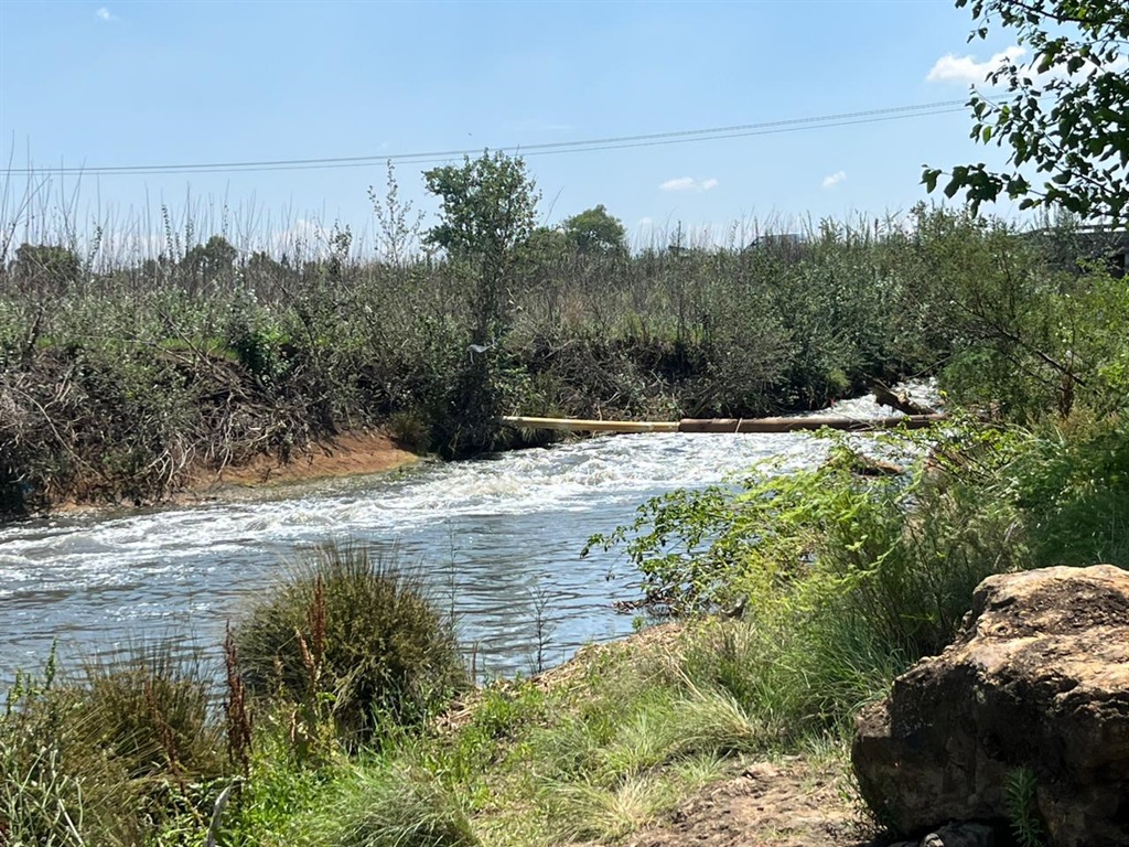 The river in which two people were swept away during a cleansing ritual. Photo by Nhlanhla Khomola.