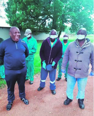 Mpumalanga Agriculture MEC Vusi Shongwe (left) visited Athole farm on Wednesday.