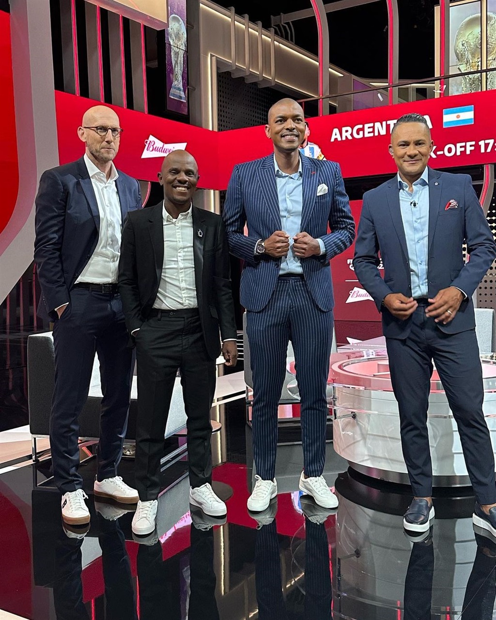 Jaap Stam with the rest of the SuperSport analysts for the World Cup.