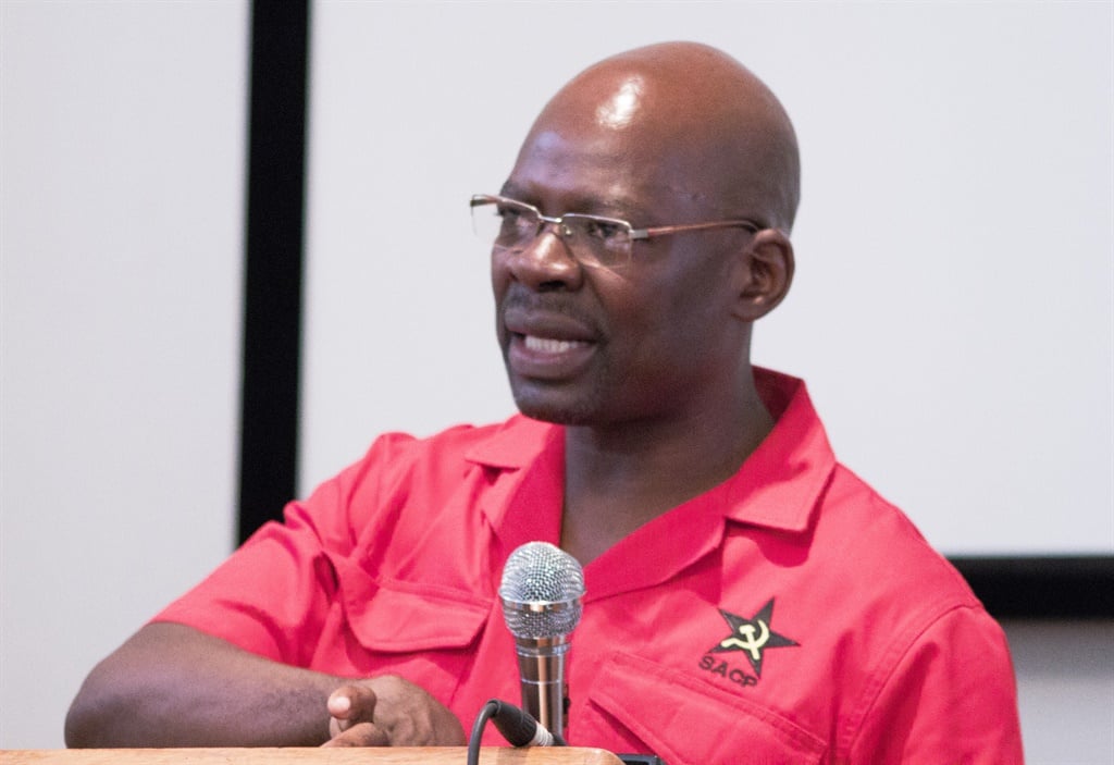 SACP Second Deputy General Secretary Solly Mapaila addressing the Cape Town Press Club. (Jan Gerber, News24)