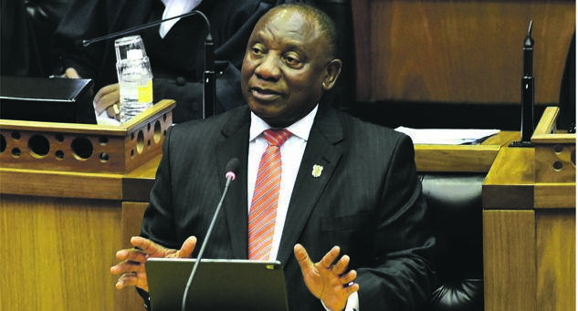 President Cyril Ramaphosa delivers the state of the nation address, which is a joint sitting of the two houses of Parliament and brings together all arms of the state under one roof. Picture: Jairus Mmutle / GCIS