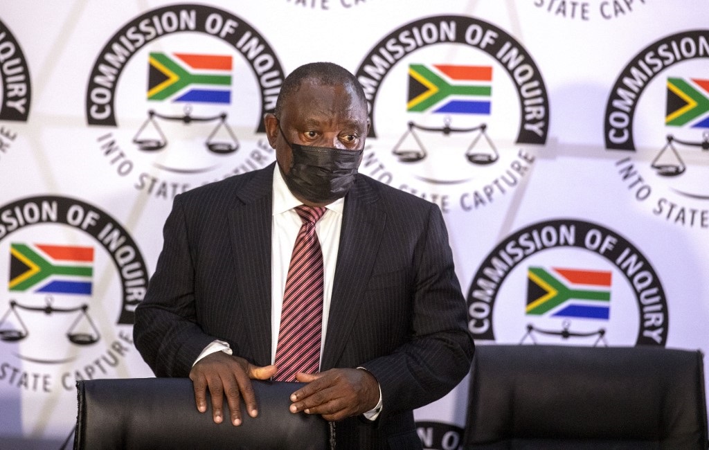 President Cyril Ramaphosa appears on behalf of the ANC at the Zondo Commission of Inquiry.