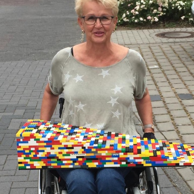 Rita Ebel creates wheelchair ramps with legos