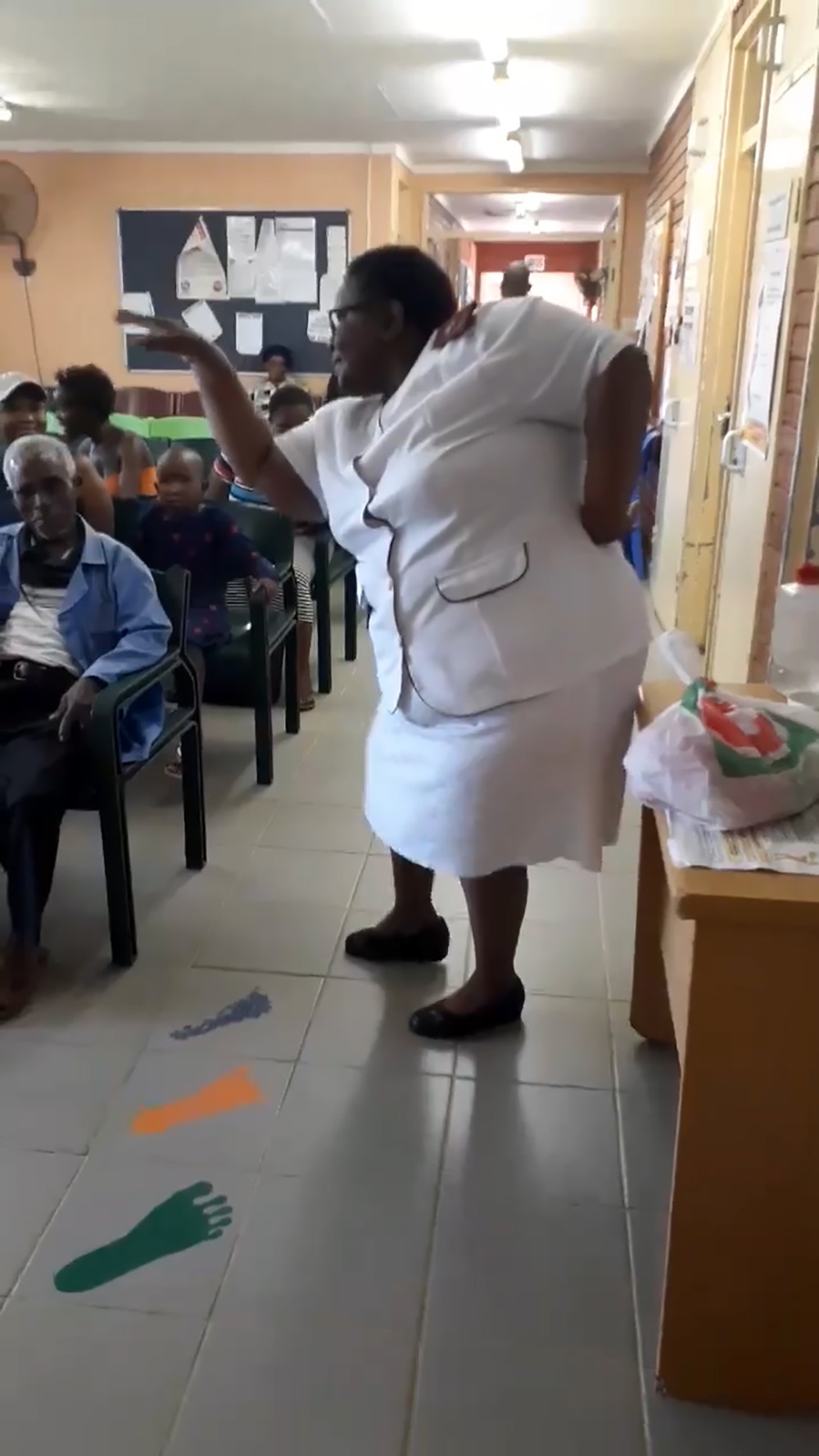 This is Sister Thathakahle Gumede who makes patients laugh as they wait for their consultation.Photo supplied