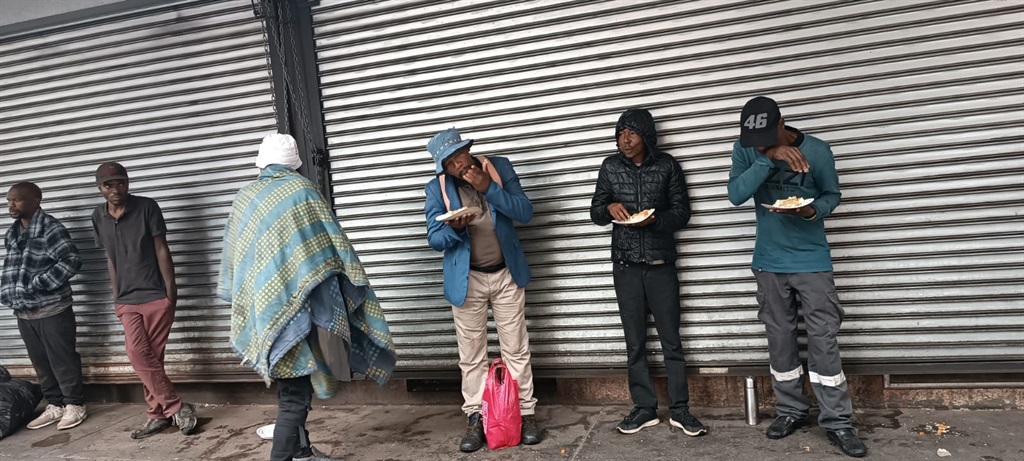 Emma Sibanyoni cooked food for the homeless people in the Pretoria CBD on Christmas Day.