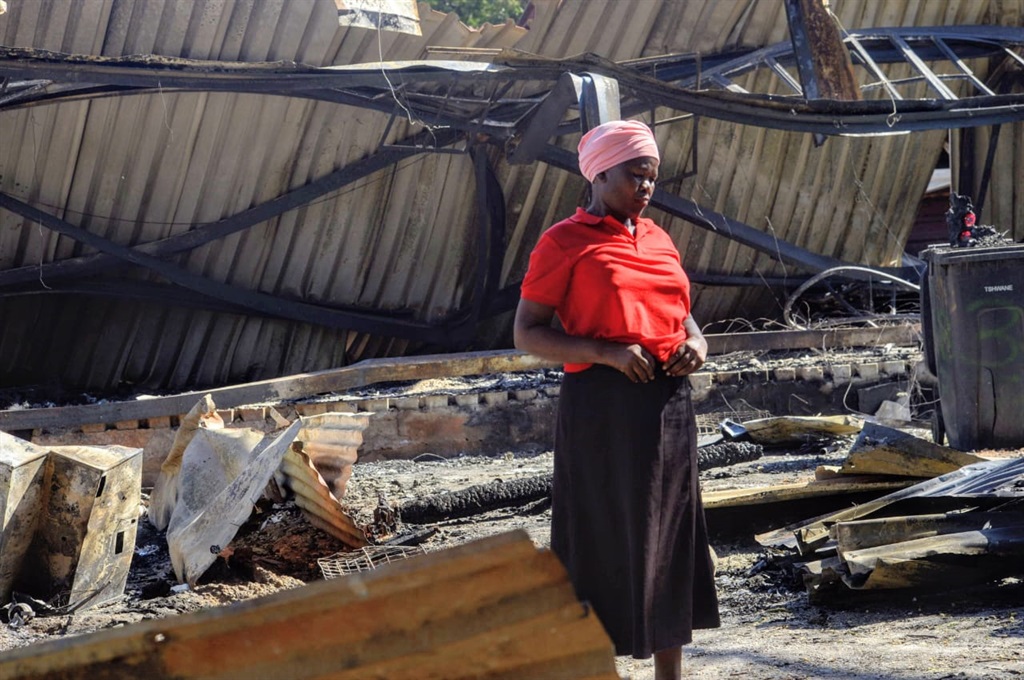 Madimetja Lebeya said her one-roomed shack was completely destroyed by fire. Photo by Raymond Morare