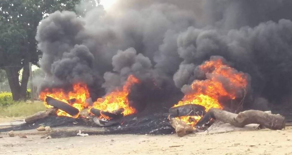 Caption
Residents of Langeloop in Nkomazi have been protesting since Monday and on Tuesday a library was burnt by angry protesters. Photo Supplied
