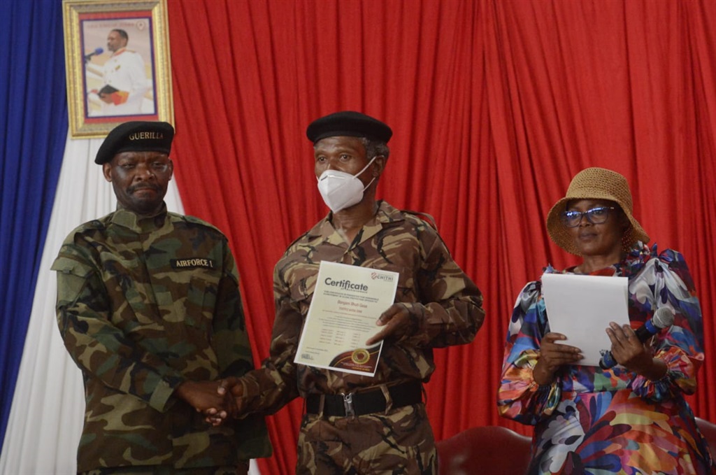 The Umkhonto Wesizwe members received certificates