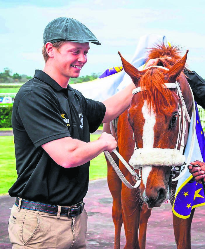 Assistant trainer Dean Smith and Slim Jannie.