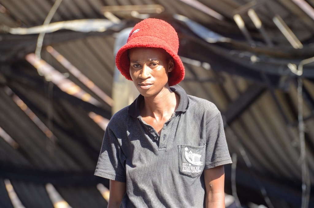 Truddy Mahlangu, who said she lost everything in the fire. Photo by Raymond Morare