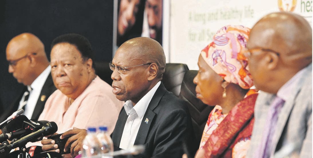 Health Minister Dr Zweli Mkhize and his Cabinet colleagues Naledi Pandor, Dr Nkosazana Dlamini-Zuma and Aaron Motsoaledi have been keeping the nation informed about Covid-19. Picture: Supplied/GCIS