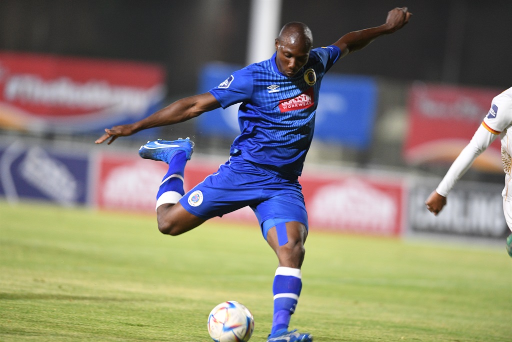 PRETORIA, SOUTH AFRICA - OCTOBER 26:    Etiosa Ighodaro of SuperSport United  during the DStv Premiership match between SuperSport United and Royal AM at TUT Stadium on October 26, 2023 in Pretoria, South Africa. (Photo by Lefty Shivambu/Gallo Images)