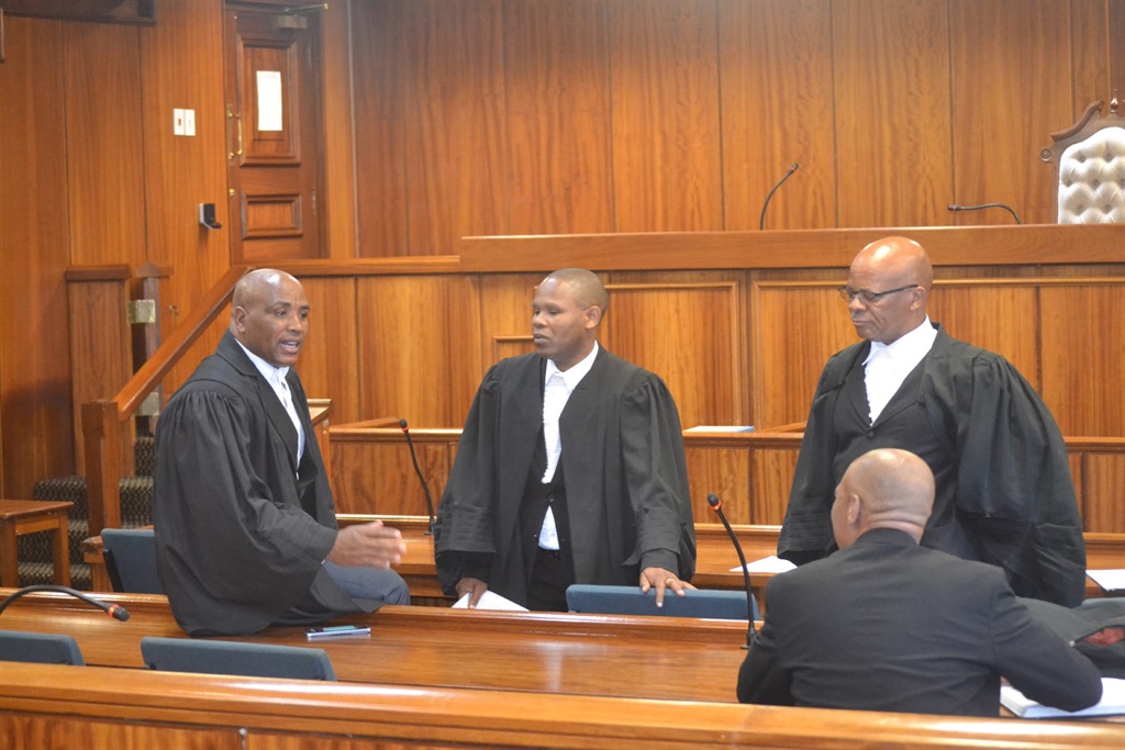 State prosecutors Advocate Luvuyo Pomolo, Advocate Joel Cesar and Advocate Mduduzi Mzila in court on Wednesday, 29 November. Photo by Luvuyo Mehlwana